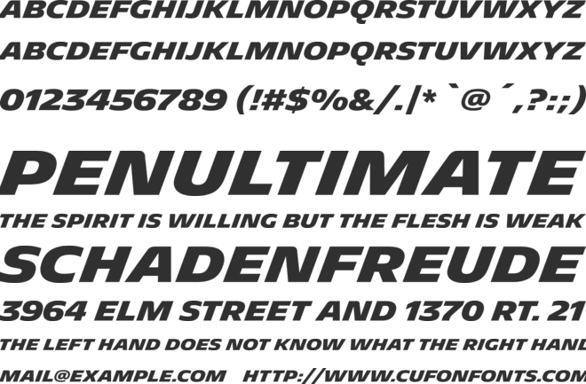 Michelin font preview