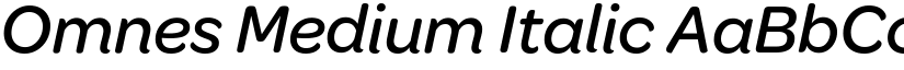Omnes Medium Italic font