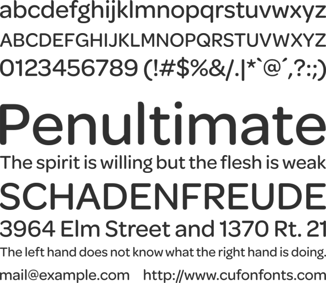 Omnes font preview