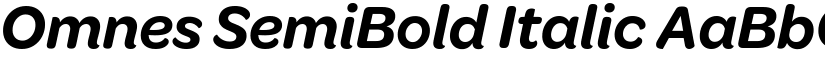 Omnes SemiBold Italic font