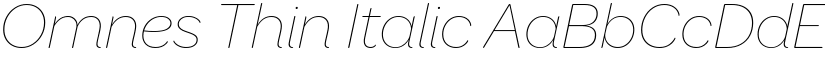 Omnes Thin Italic font