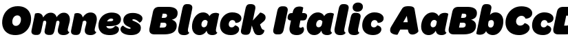 Omnes Black Italic font