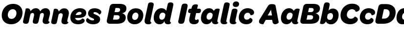 Omnes Bold Italic font