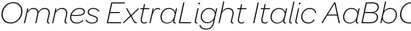Omnes ExtraLight Italic font