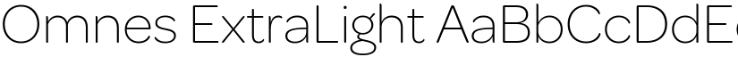 Omnes ExtraLight font