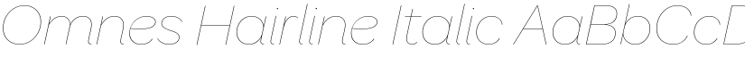 Omnes Hairline Italic font