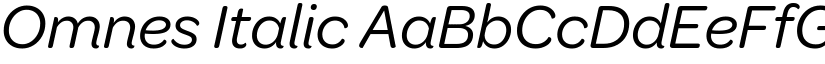 Omnes Italic font