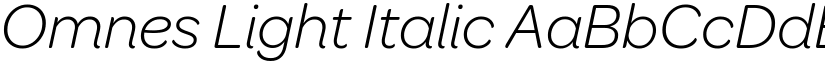 Omnes Light Italic font