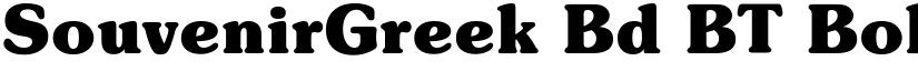 SouvenirGreek Bd BT Bold font