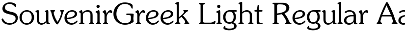 SouvenirGreek Light Regular font