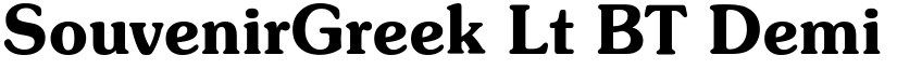 SouvenirGreek Lt BT Demi font