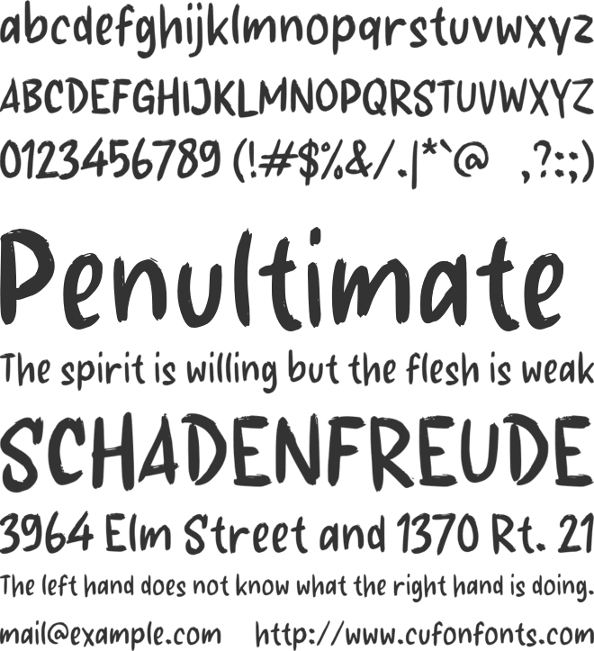 g Gurun font preview