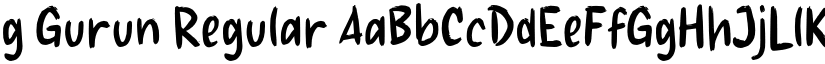 g Gurun Regular font