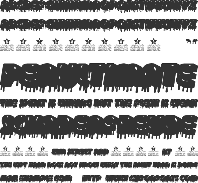 KREEPY  PERSONAL USE font preview