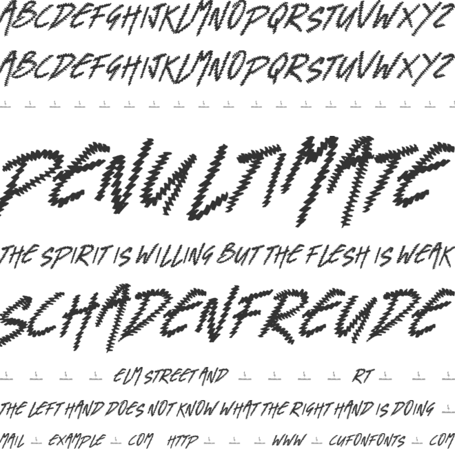 Spiral Bound font preview