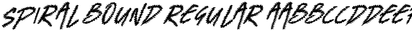 Spiral Bound Regular font