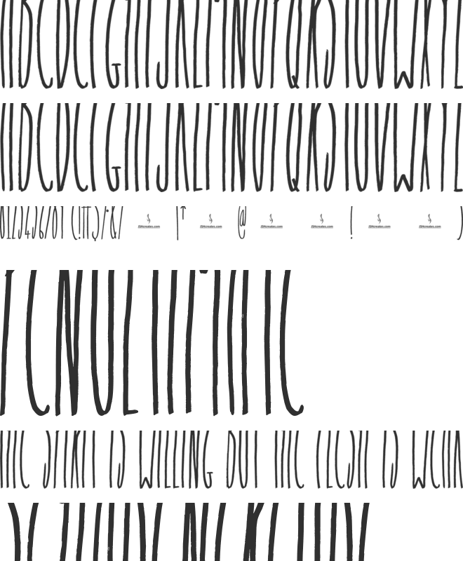 Skinny Alien font preview