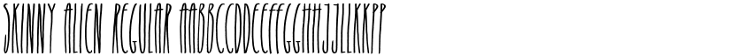 Skinny Alien Regular font