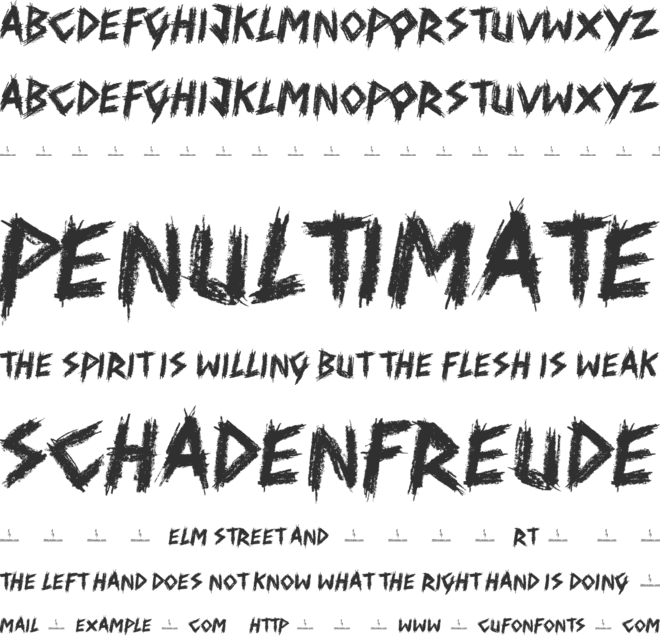 Bad Charm font preview