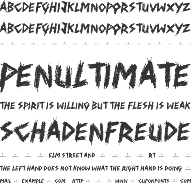 Bad Charm font preview