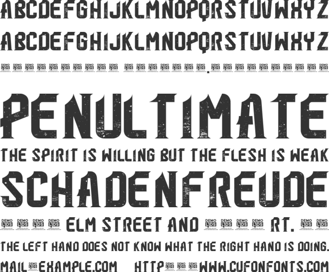 Hard C Grunge font preview