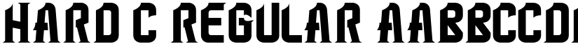 Hard C Regular font