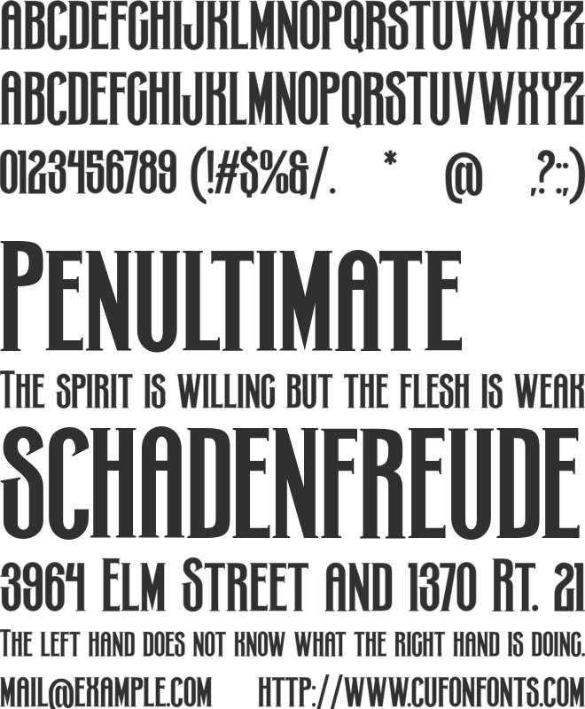 Bat Knight font preview