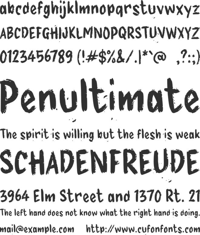 g Grungink font preview