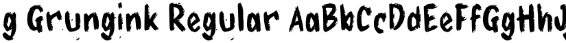 g Grungink Regular font
