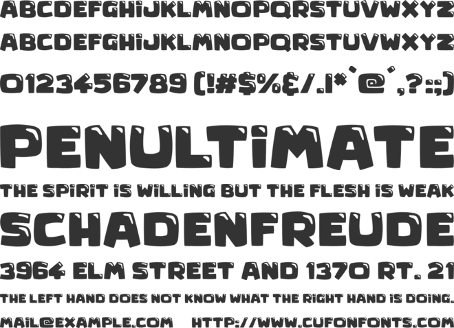 Mega Surprise font preview