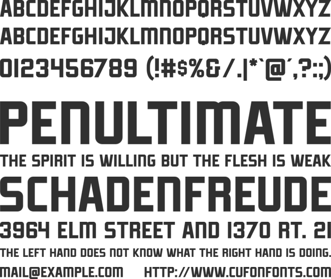 Division One font preview