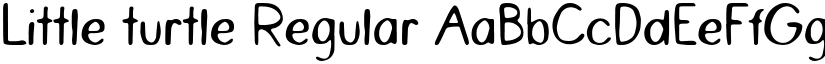 Little turtle Regular font