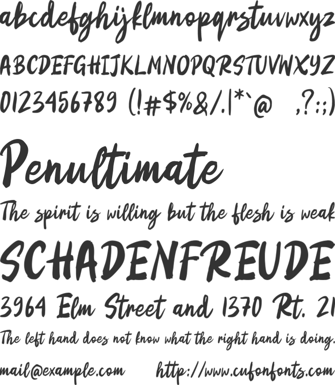 Missland font preview