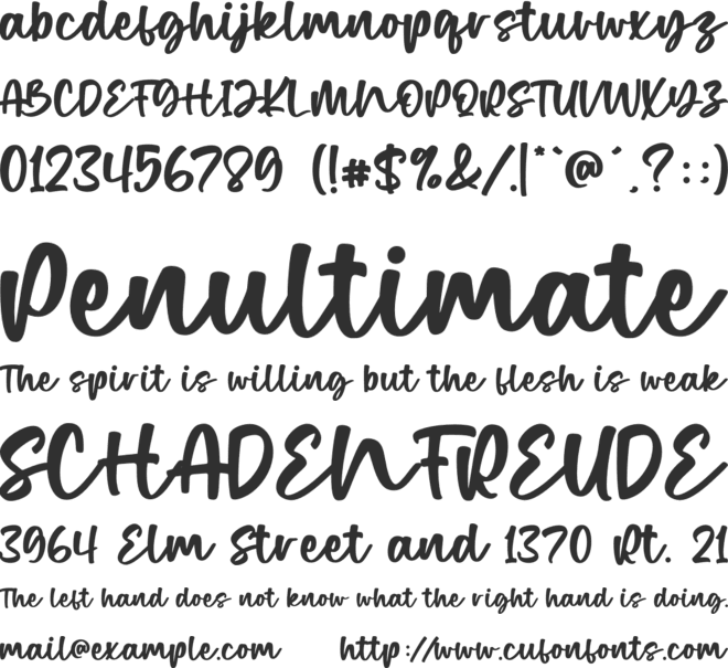 Ceremony font preview