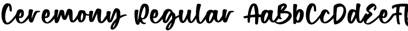 Ceremony Regular font