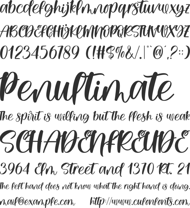 Cocoa Butter font preview