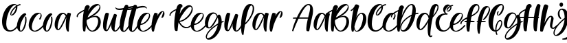 Cocoa Butter Regular font
