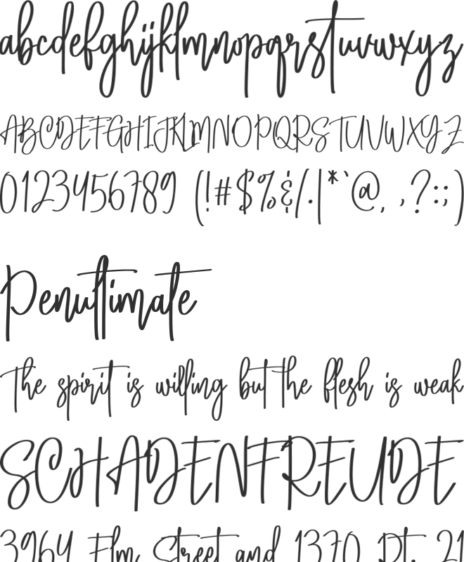 Smithson font preview