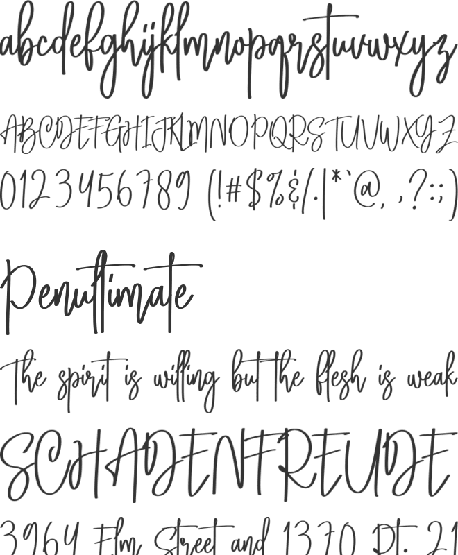 Smithson font preview