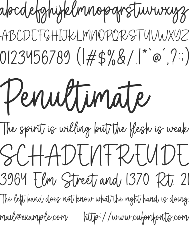 Small Kitchen font preview