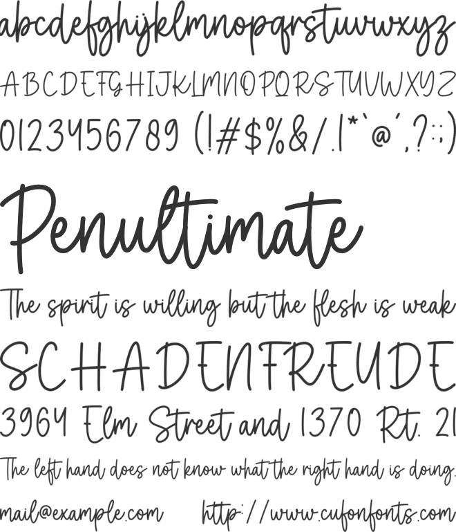 Small Kitchen font preview