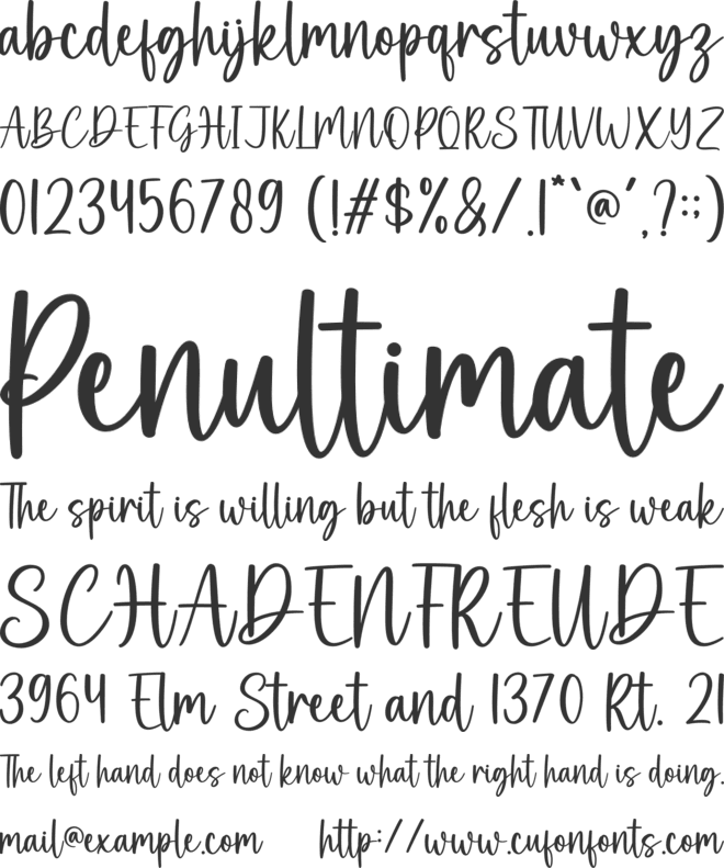 Magic Kitchen font preview
