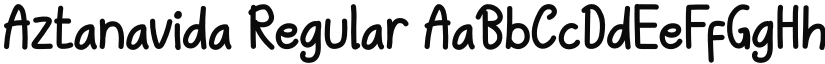 Aztanavida Regular font