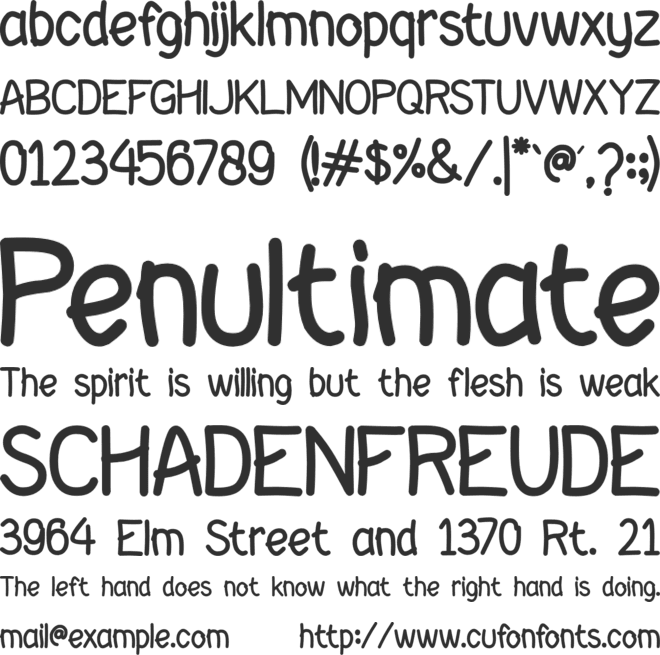 Mister Hand font preview