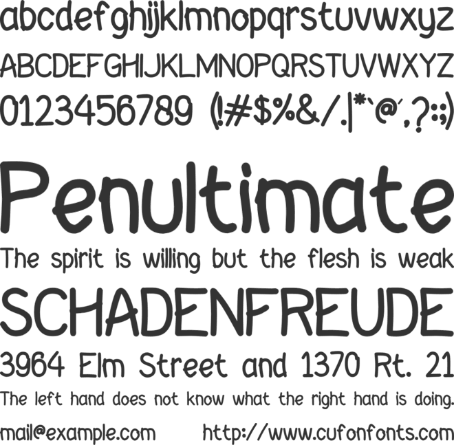 Mister Hand font preview