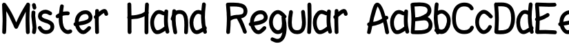 Mister Hand Regular font