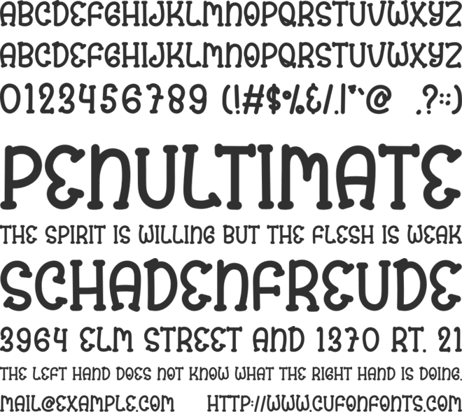 Prince Baby font preview