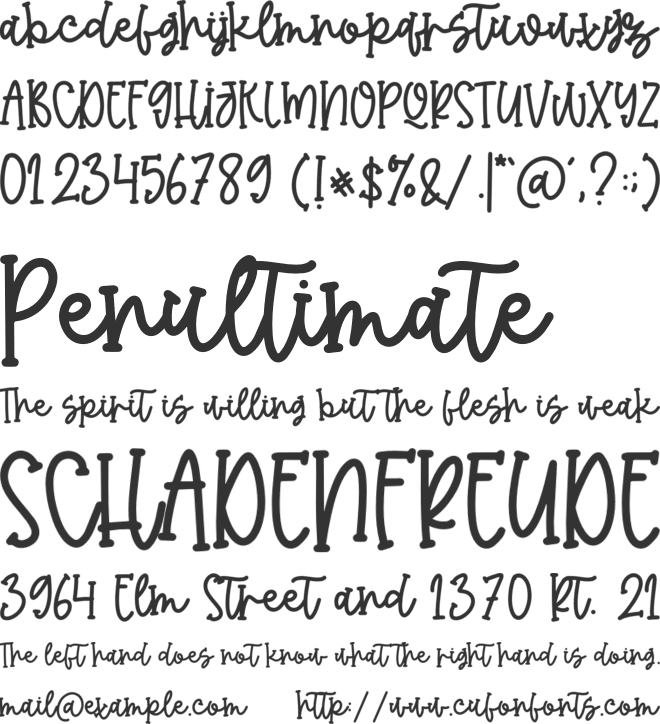 Quirky Fabrica font preview