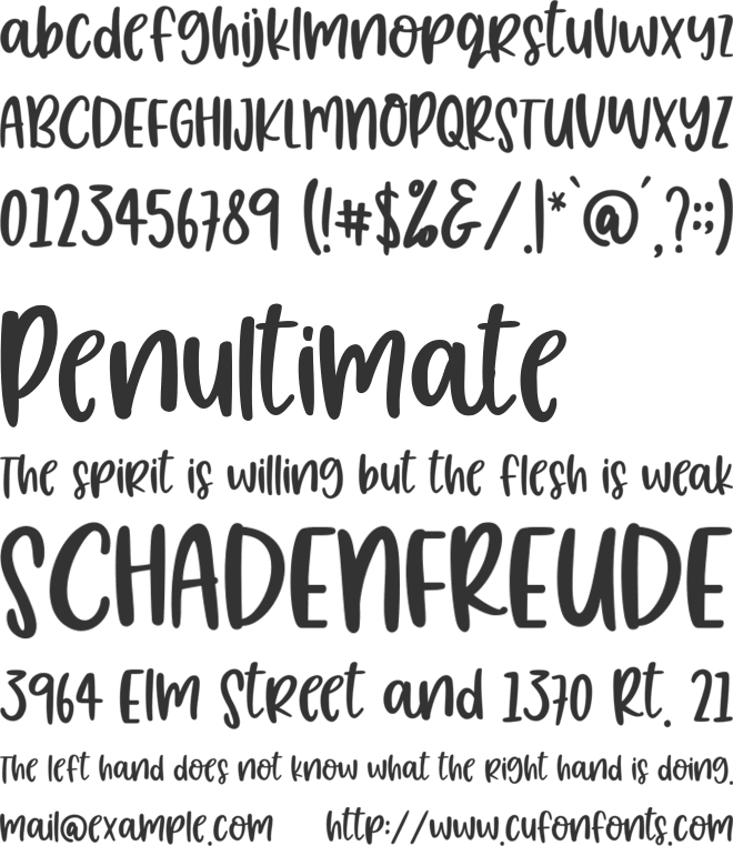 Bloods Spearing font preview