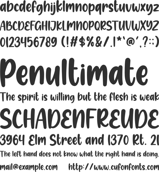 Moody Babe font preview